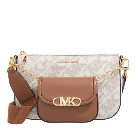 michael michael kors parker large mf crossbody vanilla luggage|michael kors parker bag.